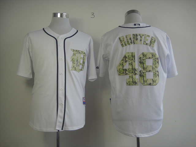 Men Detroit Tigers #48 Hunter White Camo MLB Jerseys->detroit tigers->MLB Jersey